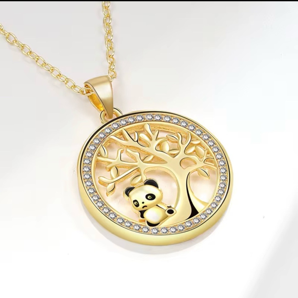 14k gold plated S925 stamp necklace